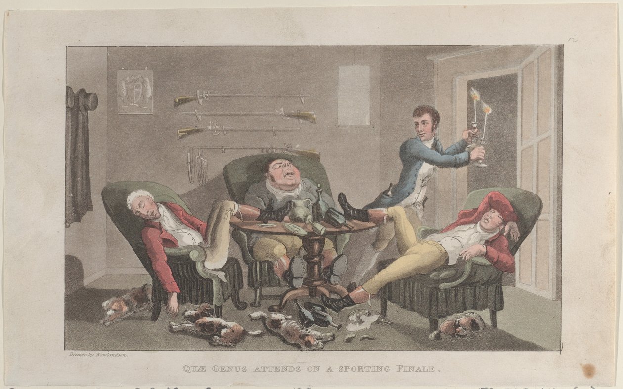 A család részt vesz egy sportdöntőn, The History of Johnny Who Knee..., 1821. december 1. alkotó: Thomas Rowlandson