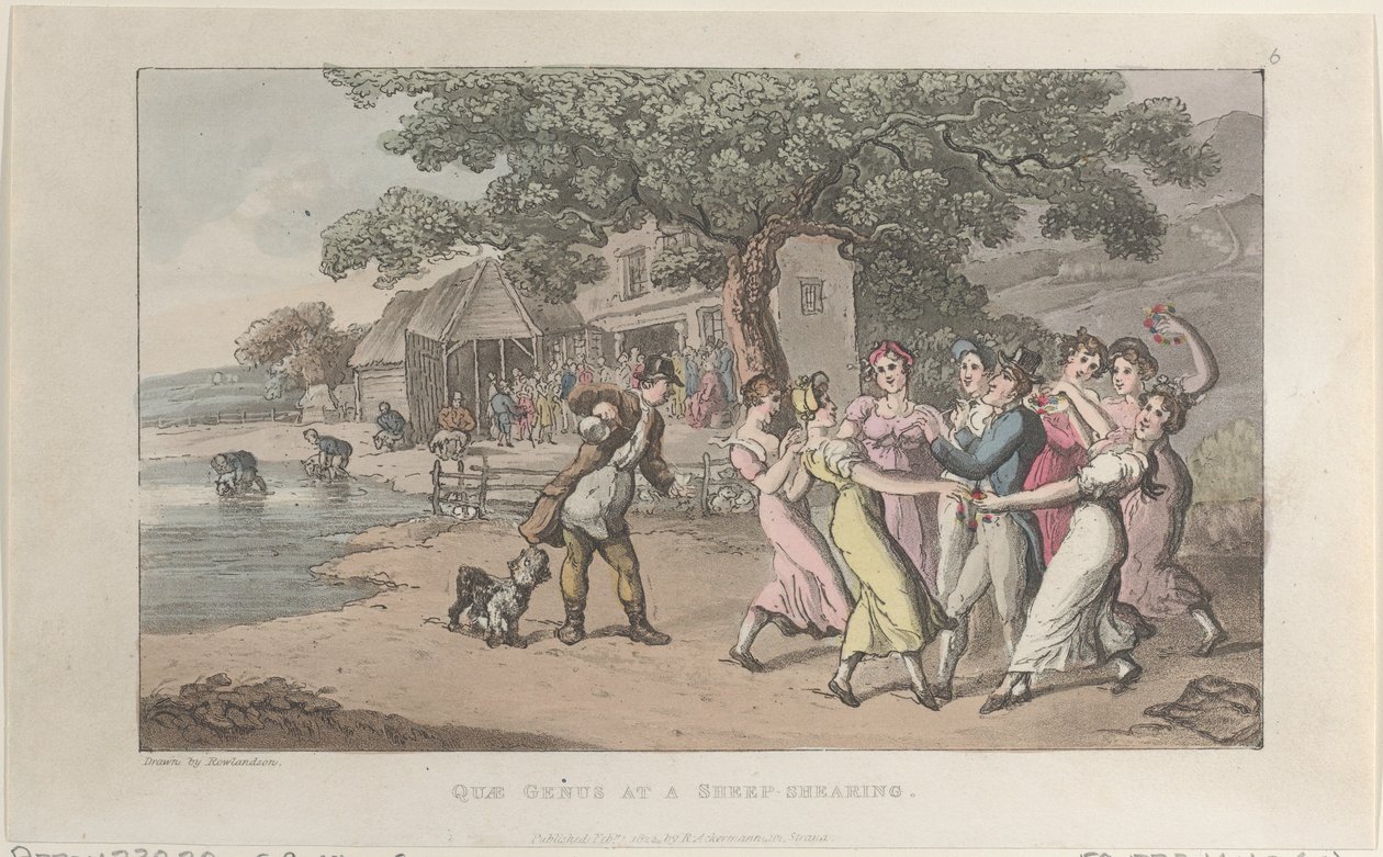 Quae Genus birkanyíráson, The History of Johnny Quae Genusból, The Li..., 1822. február 1.. alkotó: Thomas Rowlandson