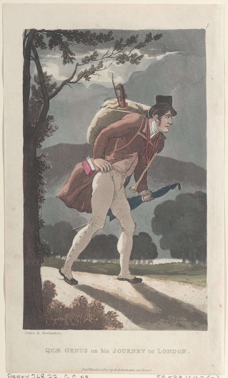 Quae Genus on His Journey to London, The History of Johnny Quae Genus, The ..., 1822. március 1. alkotó: Thomas Rowlandson