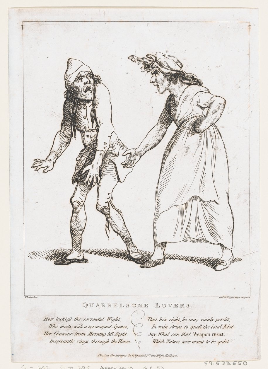Veszekedő szerelmesek, 1797. január 2., 1797. január 2. alkotó: Thomas Rowlandson
