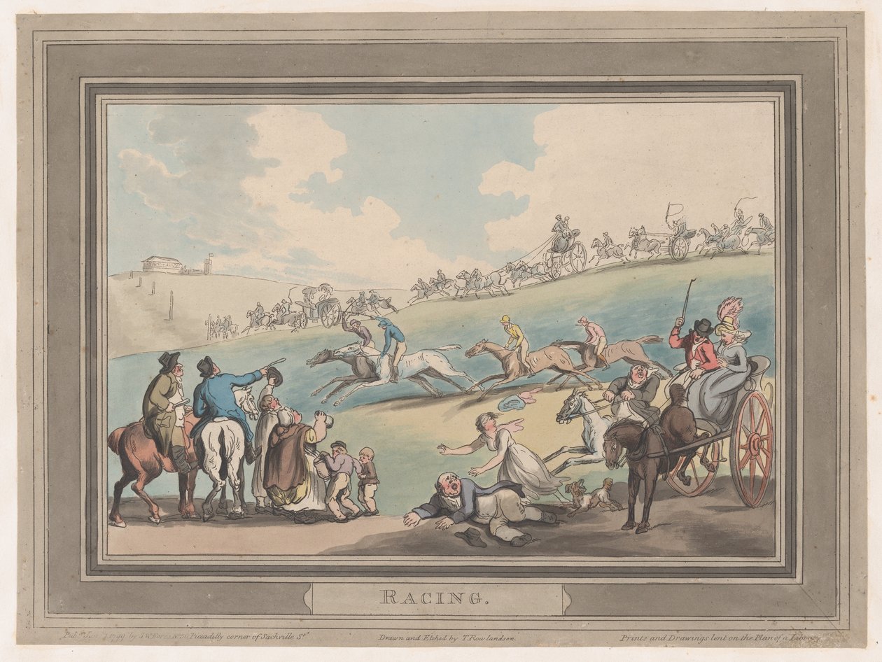 Racing [The Start], 1799. január 1., 1799. január 1. alkotó: Thomas Rowlandson