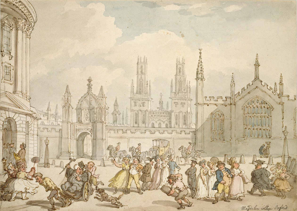 Radcliffe Square, Oxford, 19. század eleje alkotó: Thomas Rowlandson