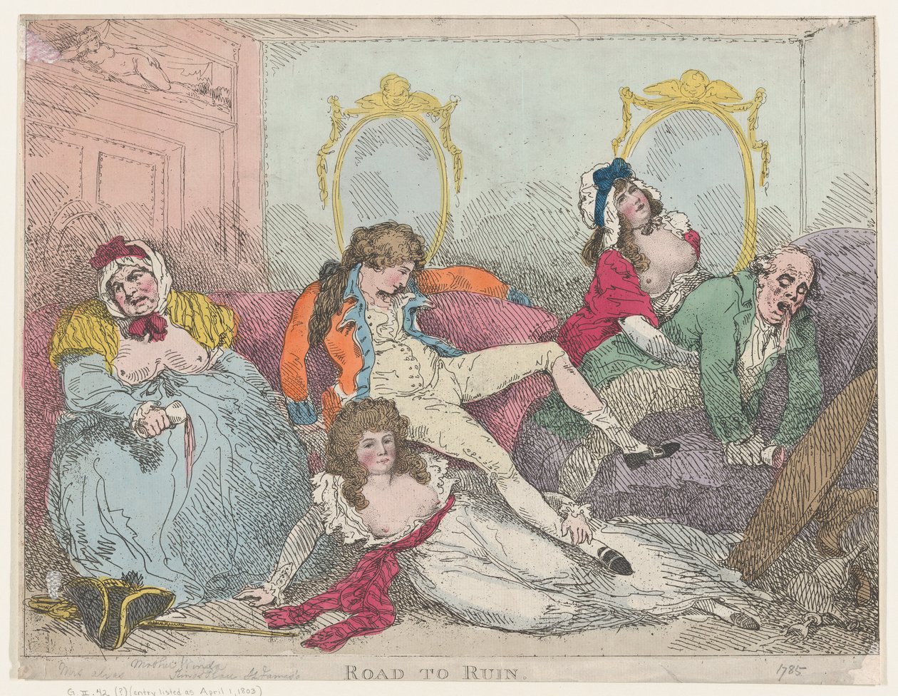 Az összeomlás felé vezető út alkotó: Thomas Rowlandson