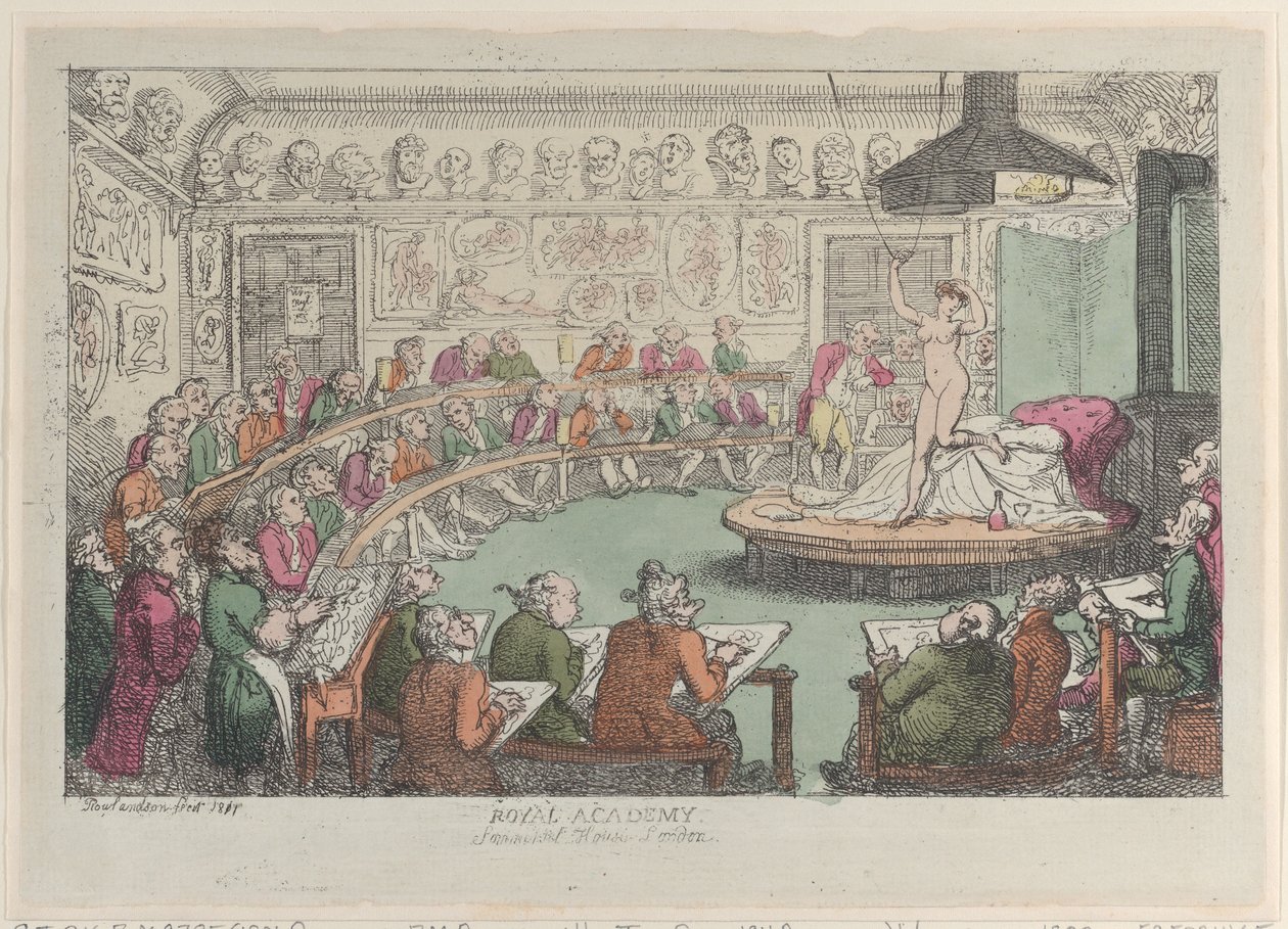 Királyi Akadémia, Somerset House, London, 1801-11., 1801-11. alkotó: Thomas Rowlandson