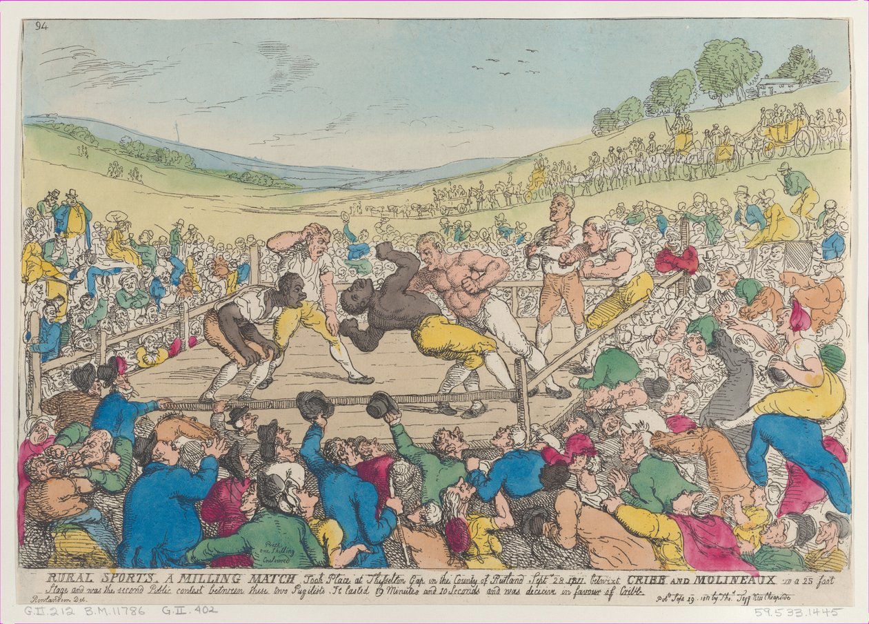 Vidéki sport, Malommérkőzés, 1811. szeptember 29., 1811. szeptember 29. alkotó: Thomas Rowlandson