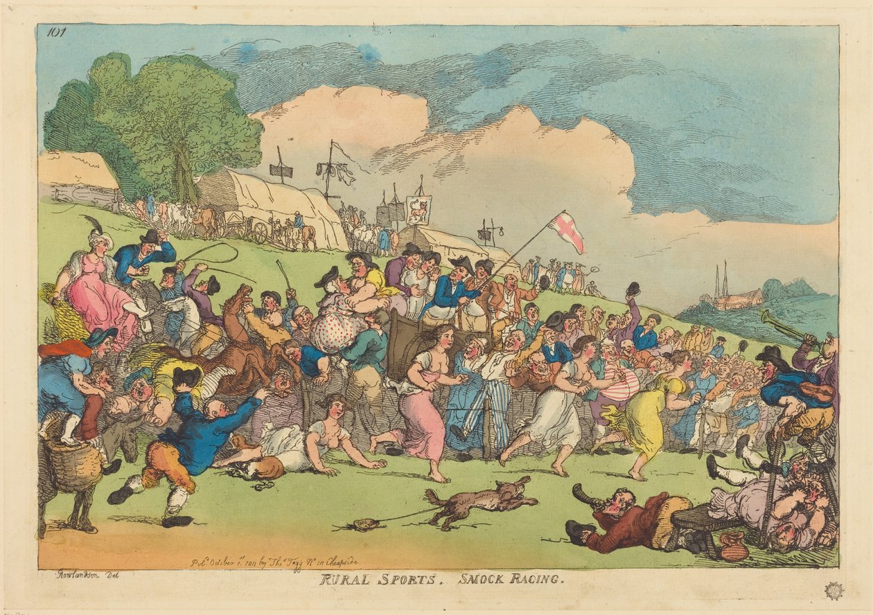 Vidéki sportok. Smock-verseny alkotó: Thomas Rowlandson