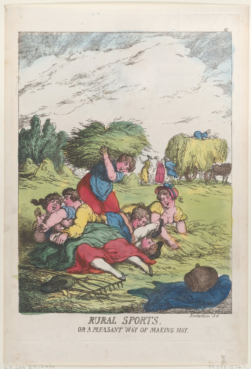 Vidéki sportok, avagy kellemes szénakészítési mód, 1814. június 20., 1814. június 20. alkotó: Thomas Rowlandson