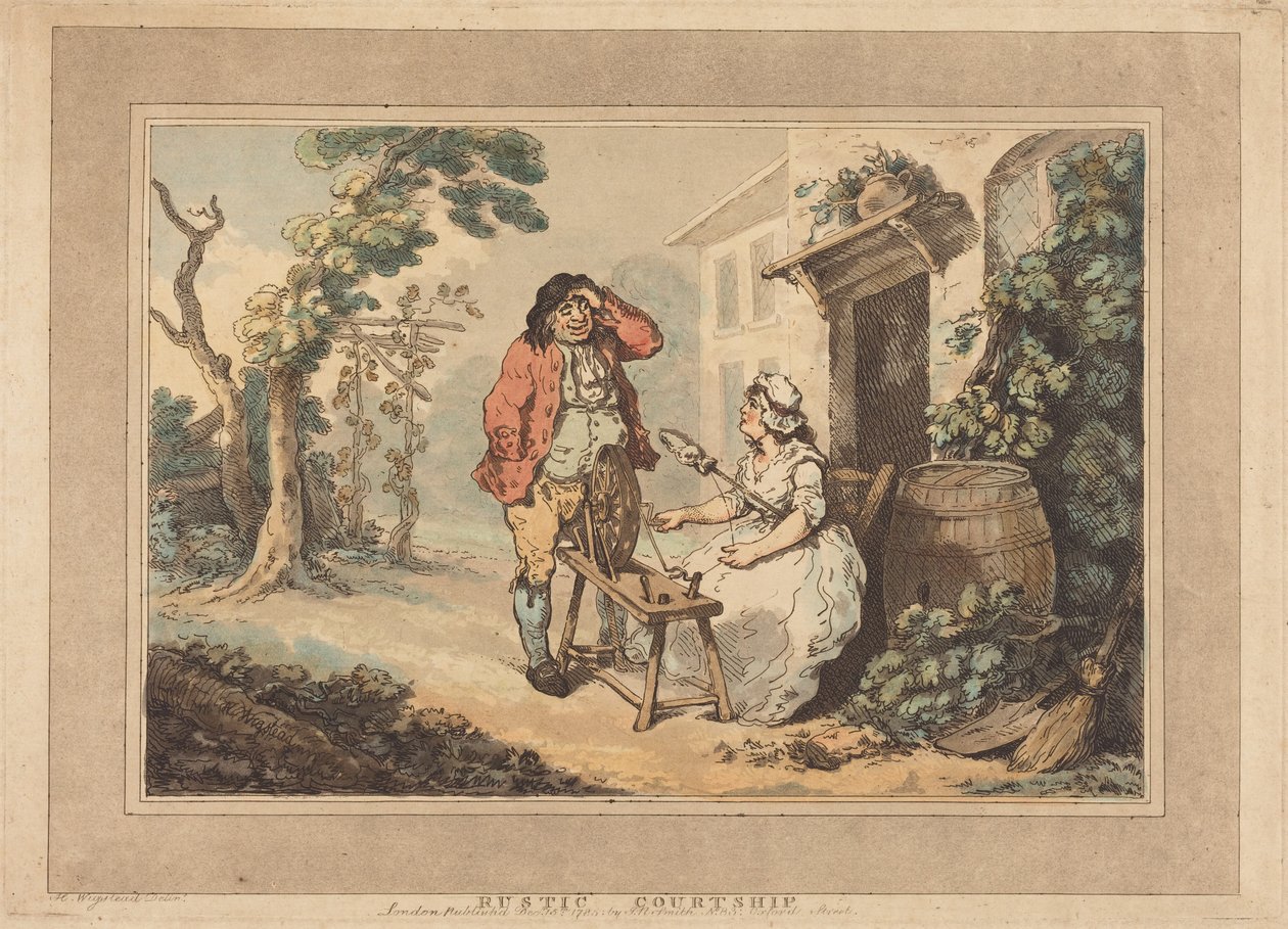 Vidéki udvarlás alkotó: Thomas Rowlandson