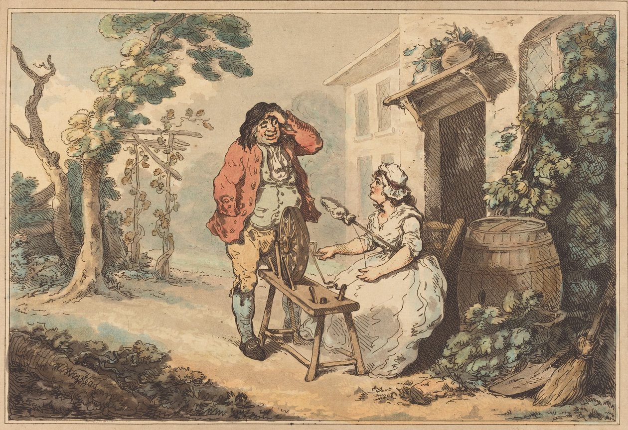 Rusztikus udvarlás, 1785. alkotó: Thomas Rowlandson