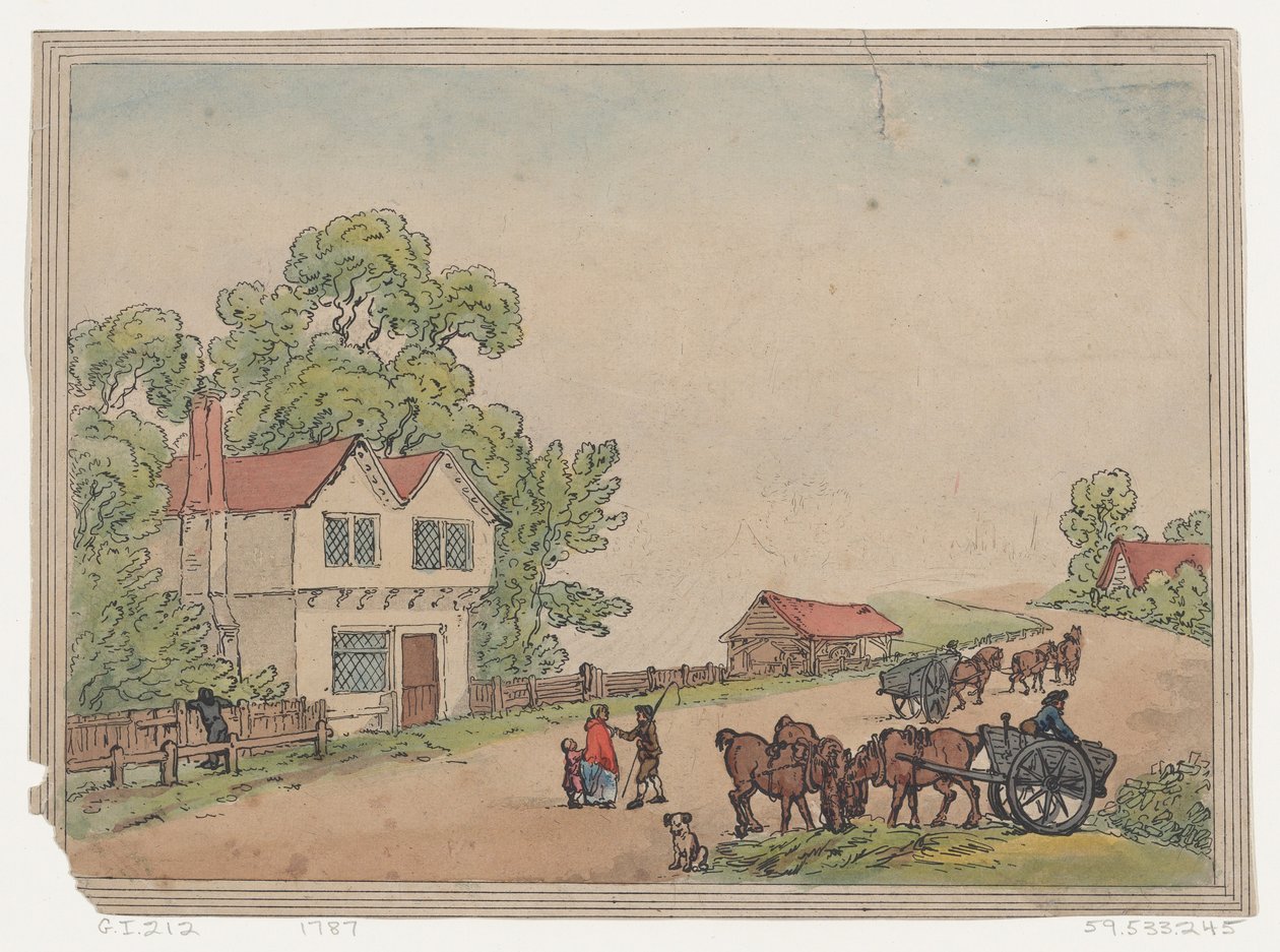 Rusztikus vázlat, 1787., 1787. alkotó: Thomas Rowlandson