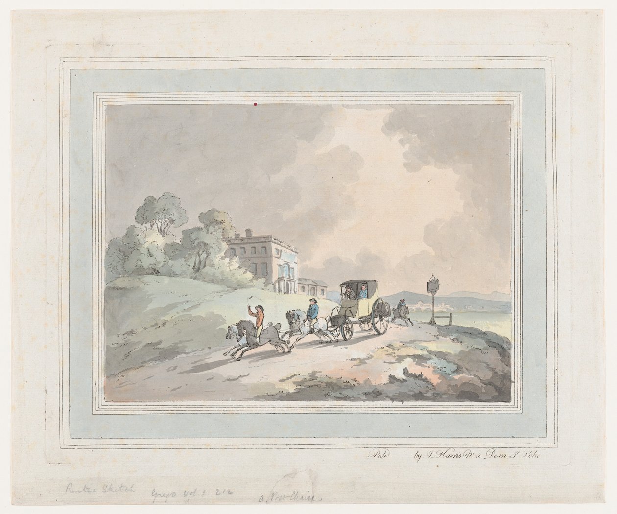 Rusztikus vázlat, avagy egy postaszék utazás, 1785-99., 1785-99. alkotó: Thomas Rowlandson