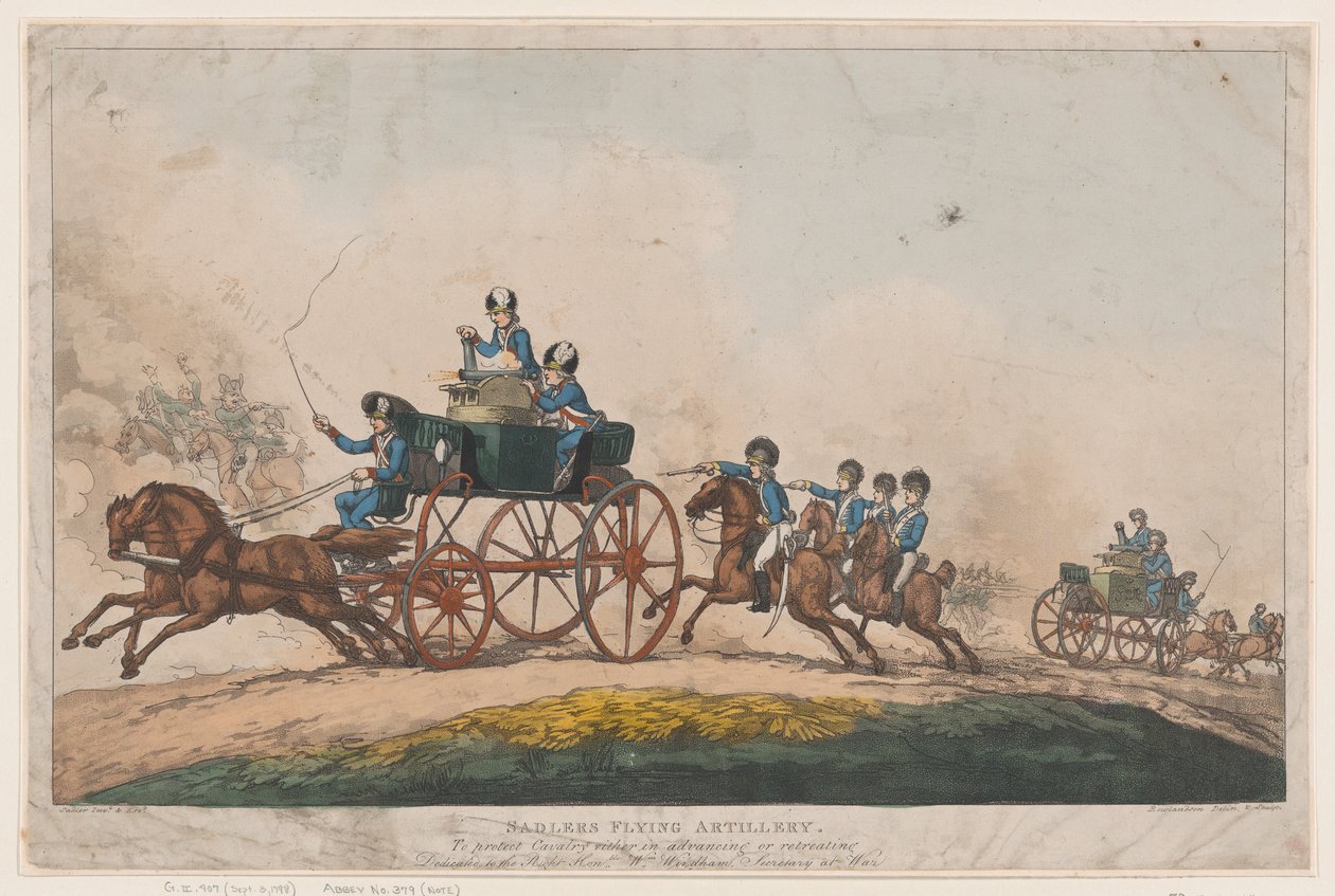Sadlers repülő tüzérsége alkotó: Thomas Rowlandson