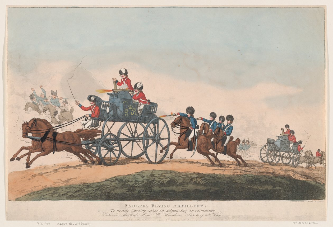Sadlers Flying Artillery, 1798. szeptember 3., 1798. szeptember 3. alkotó: Thomas Rowlandson