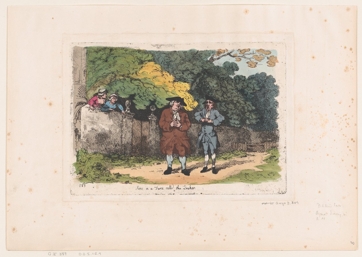 Jelenet a The Quaker című bohózatban, 1783. december 22., 1783. december 22. alkotó: Thomas Rowlandson
