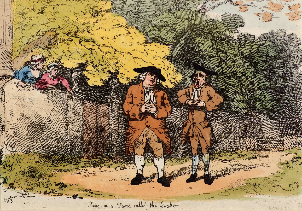 Jelenet a Quaker nevű bohózatban alkotó: Thomas Rowlandson