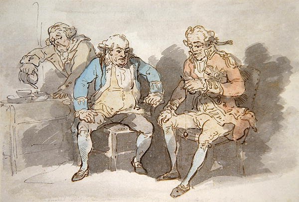 Sea Amusement (toll és tinta, akvarell, papír) alkotó: Thomas Rowlandson