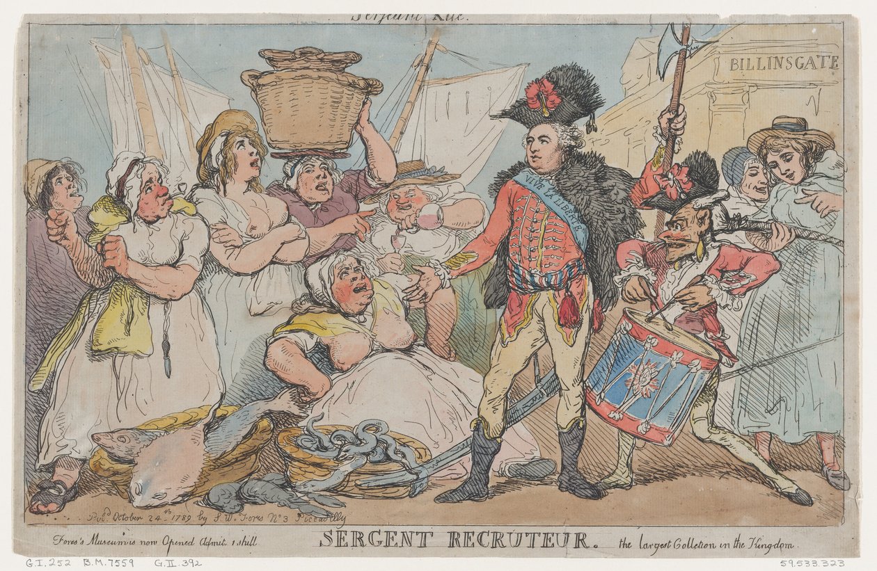 toborzó őrmester, 1789. október 24., 1789. október 24. alkotó: Thomas Rowlandson