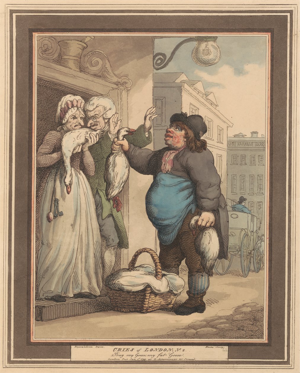 Nyolcas készlet (2): Cries of London alkotó: Thomas Rowlandson