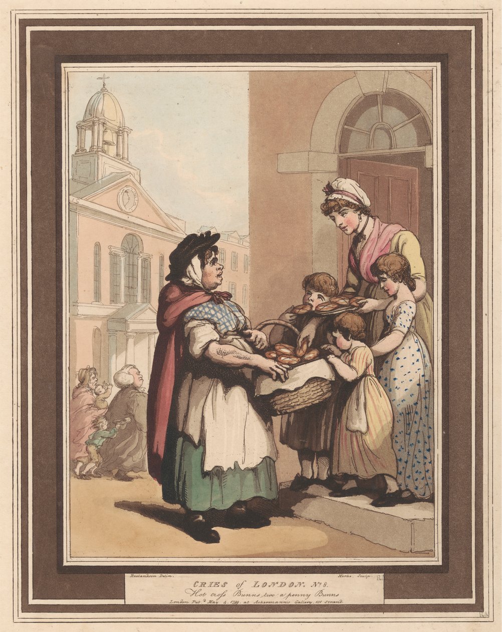 Nyolcas készlet (6): Cries of London alkotó: Thomas Rowlandson