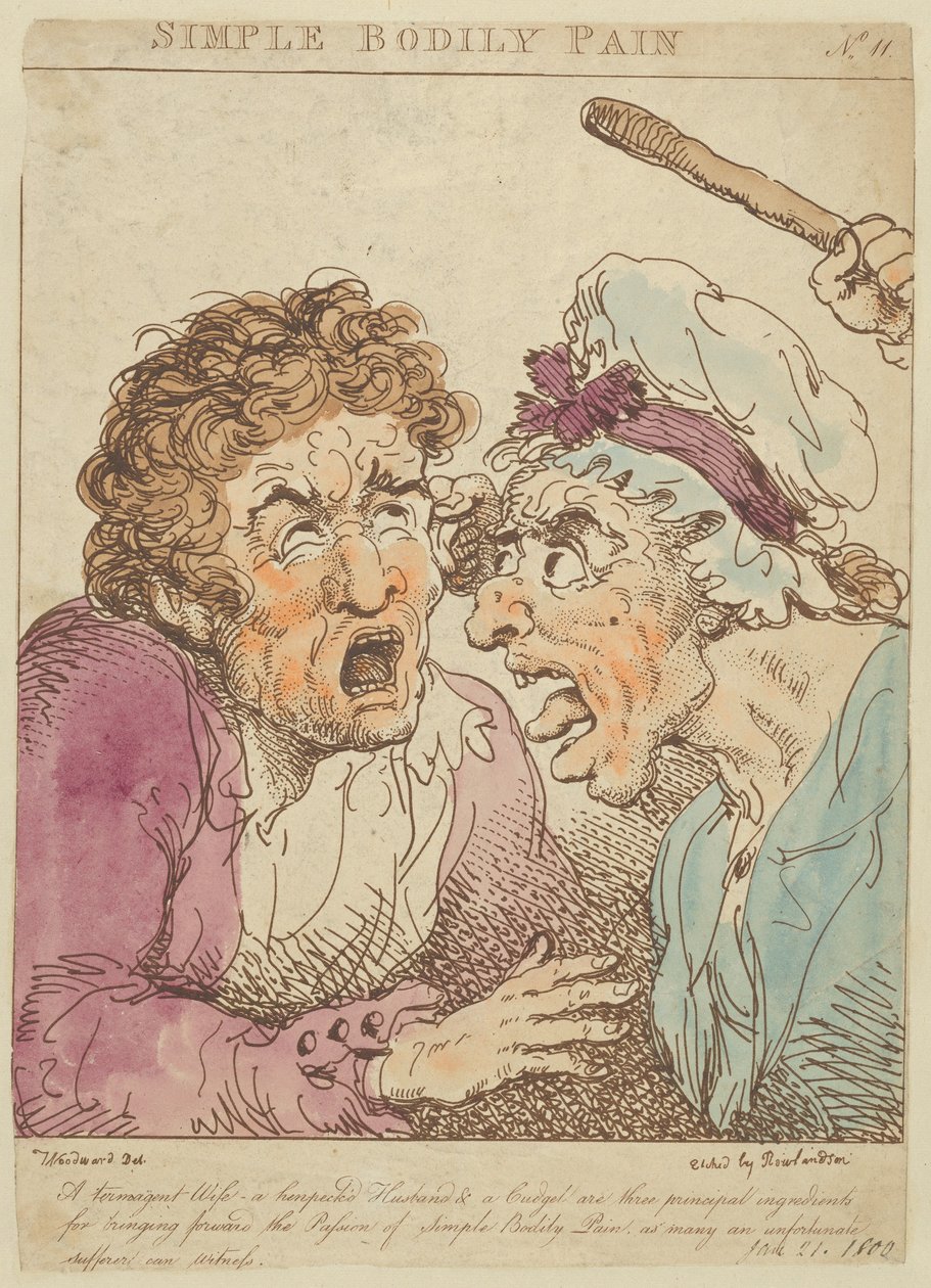 Egyszerű testi fájdalom, 1800., 1800. alkotó: Thomas Rowlandson