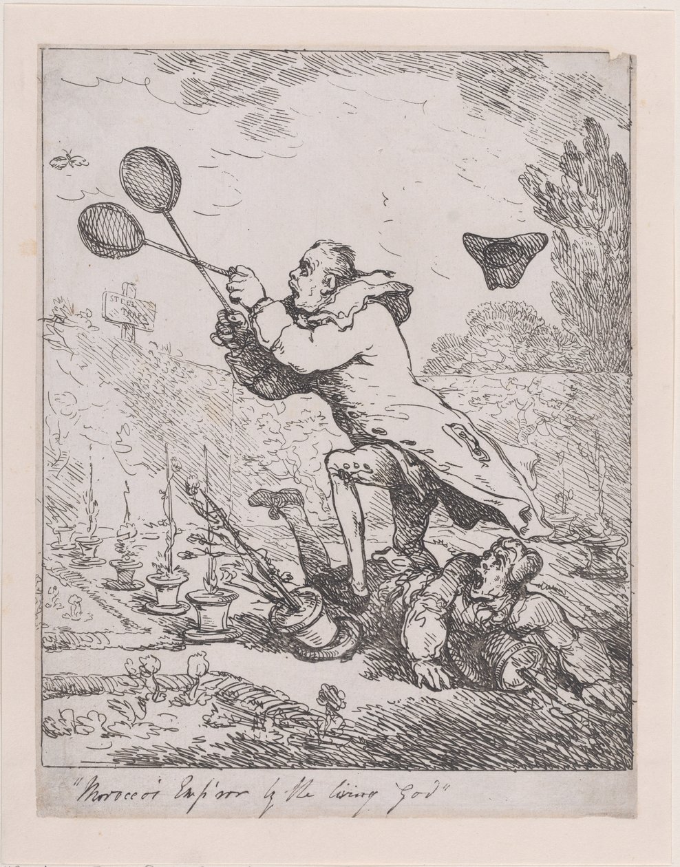 Sir Joseph Banks és a marokkói császár, 1788., 1788. alkotó: Thomas Rowlandson