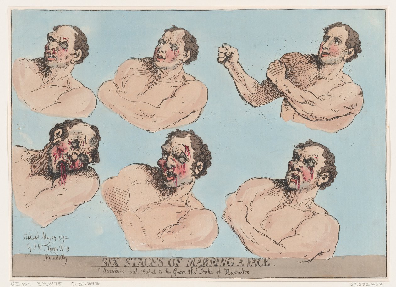 Az arc házasságának hat szakasza, 1792. május 29., 1792. május 29. alkotó: Thomas Rowlandson
