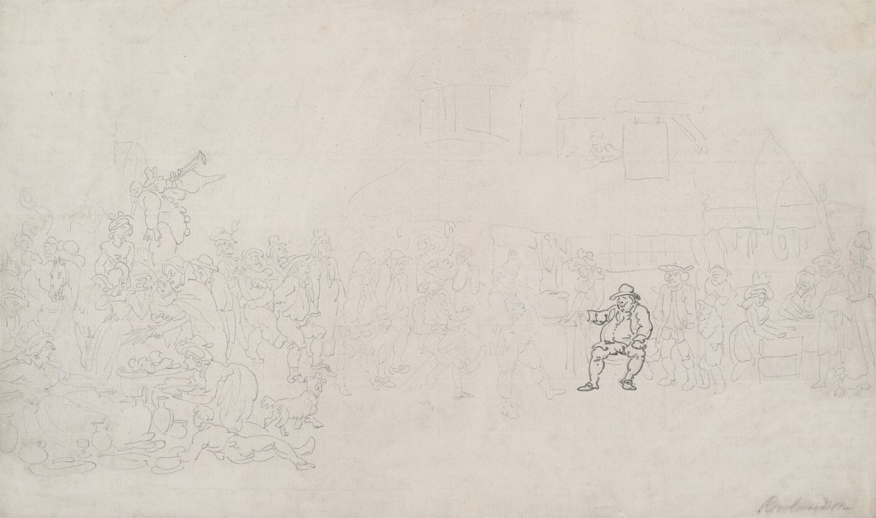Vázlat a „The Recruiter” című műhöz alkotó: Thomas Rowlandson