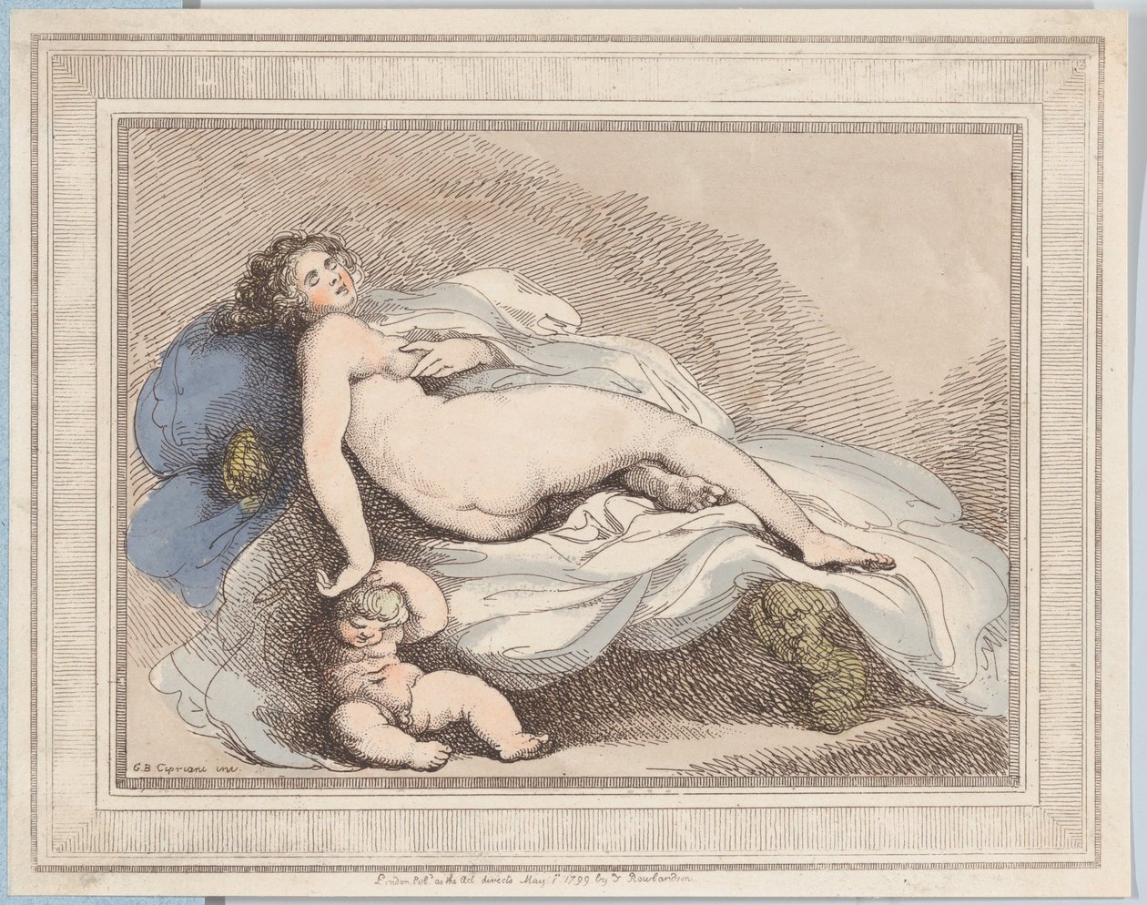 Alvó Vénusz és szerelem, 1799., 1799. alkotó: Thomas Rowlandson