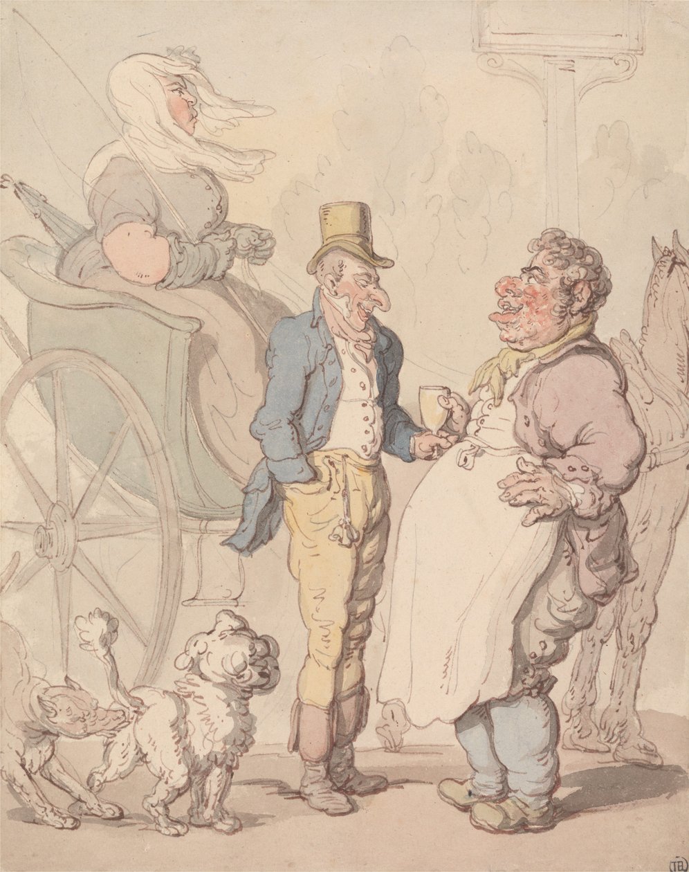 „Slender Billy”  pihenőt tart alkotó: Thomas Rowlandson
