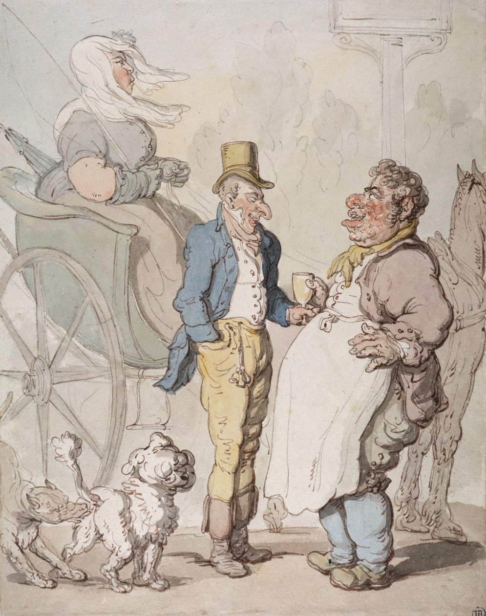 Karcsú Billy, Utazók frissítően (akvarell papíron) alkotó: Thomas Rowlandson