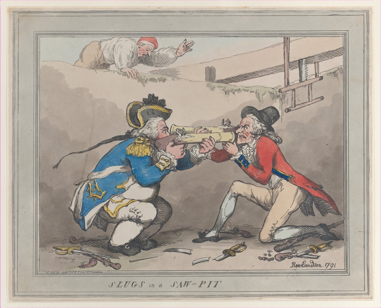 Csigák egy fűrészgödörben, 1791. október 28., 1791. október 28. alkotó: Thomas Rowlandson
