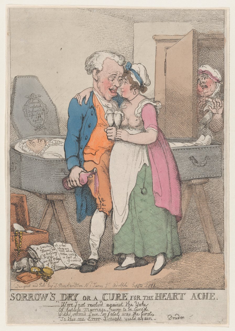 Száraz bánat vagy gyógyír a szívfájdalomra, 1811., 1811. alkotó: Thomas Rowlandson
