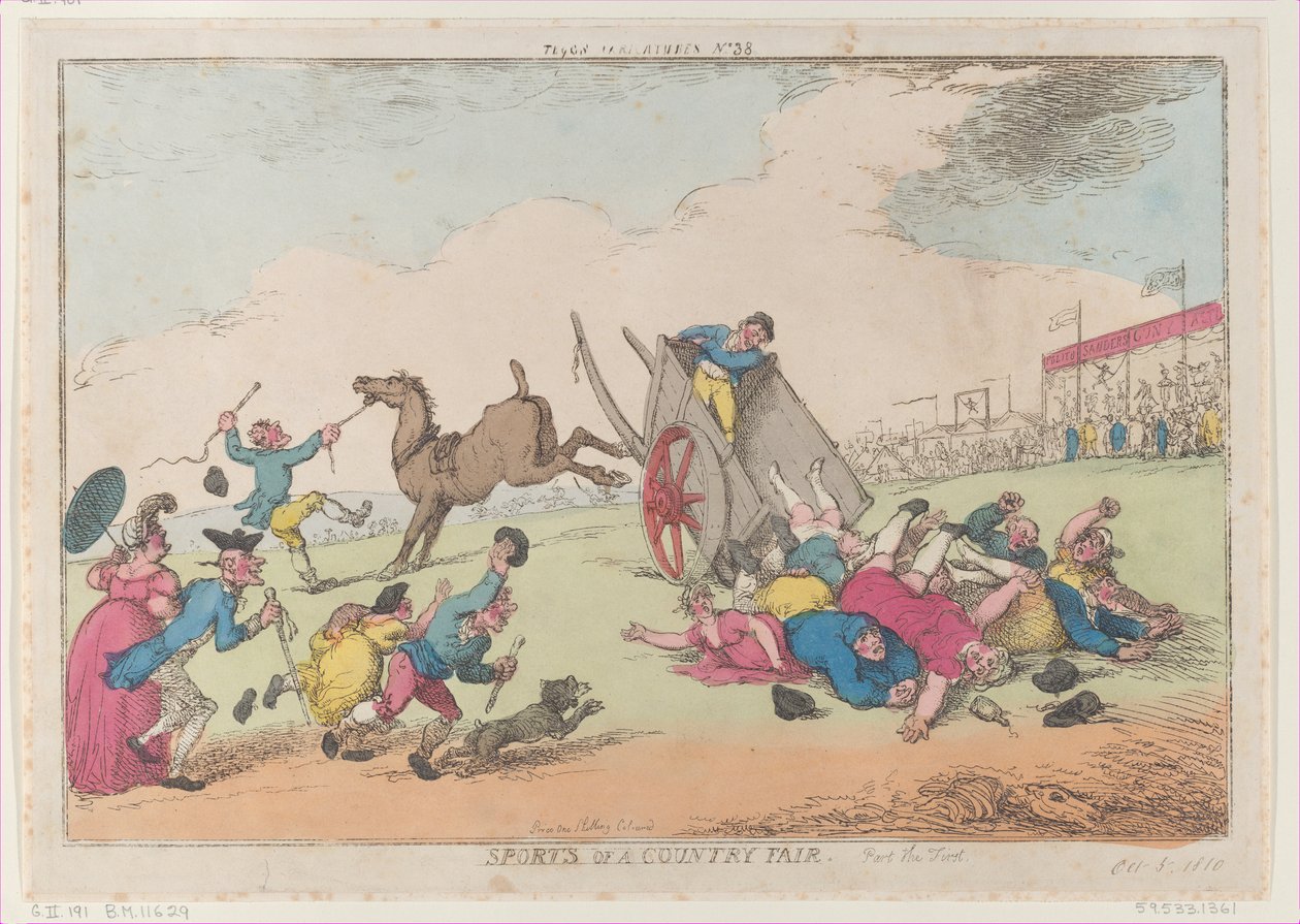 Egy vidéki vásár sportja, első rész, 1810. október 5., 1810. október 5. alkotó: Thomas Rowlandson