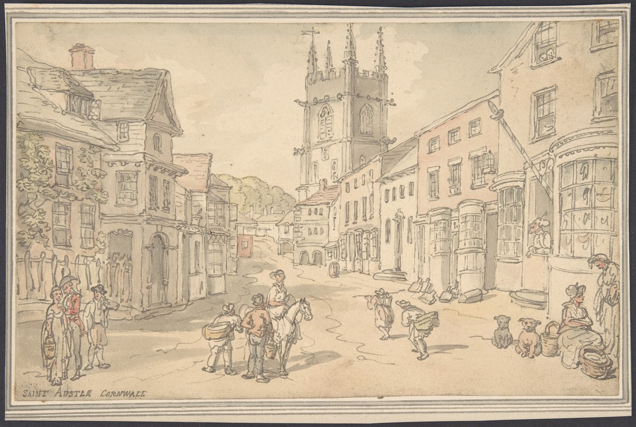 St. Austle, Cornwall alkotó: Thomas Rowlandson