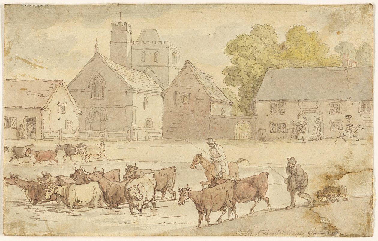 Stanley St. Leonard Church, Gloucestershire alkotó: Thomas Rowlandson