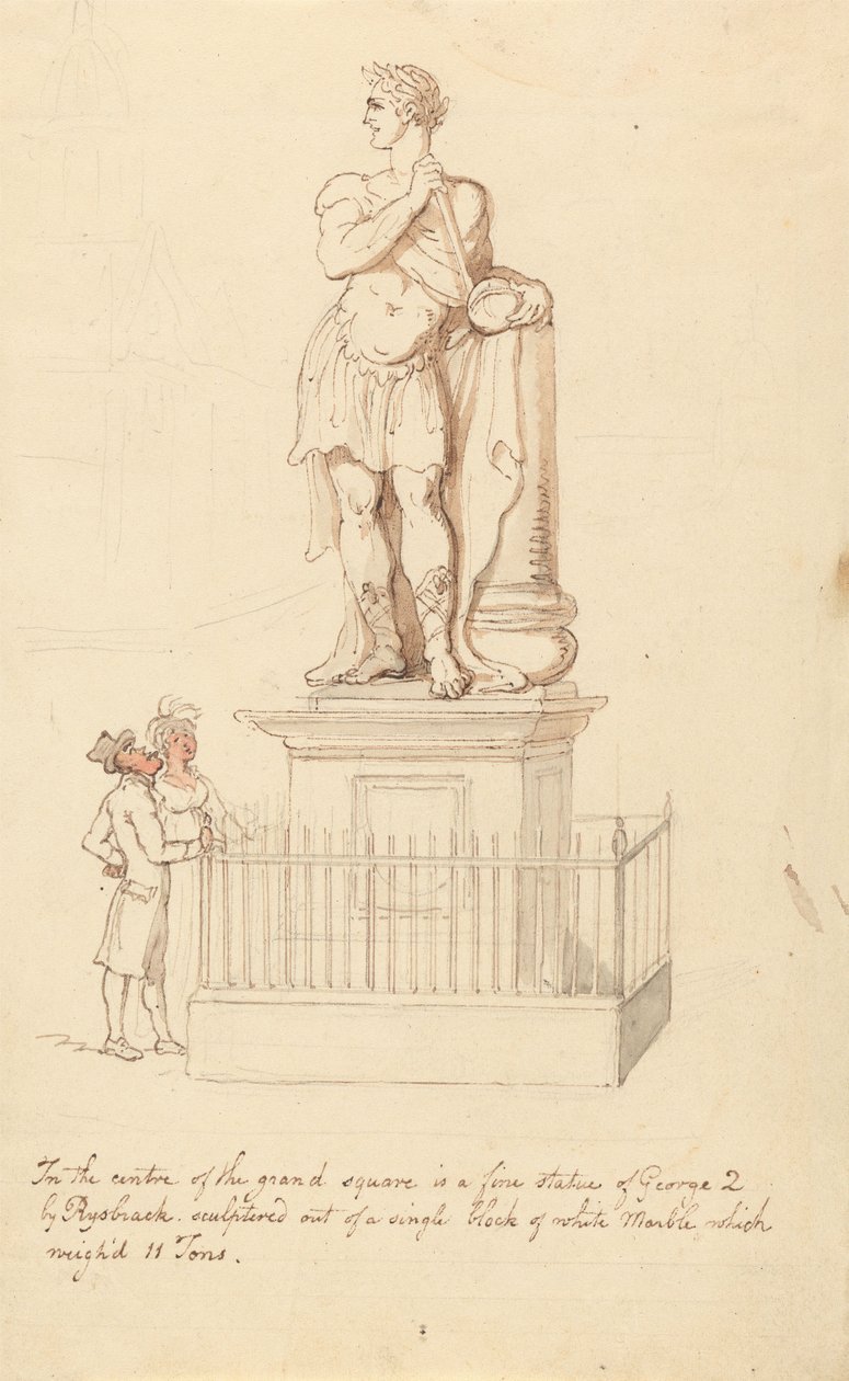 II. György szobra, Greenwich alkotó: Thomas Rowlandson