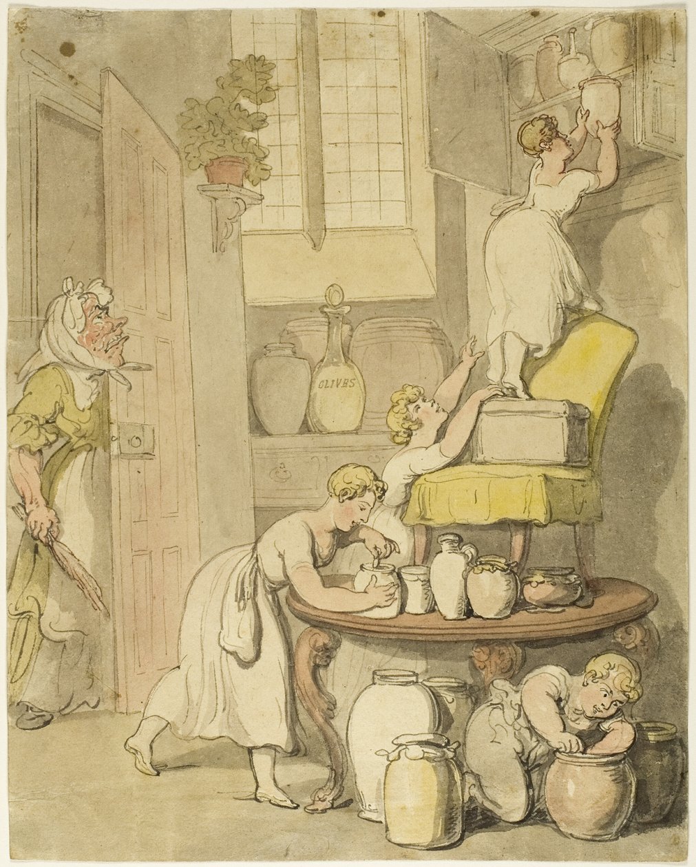 A befőtt ellopása alkotó: Thomas Rowlandson