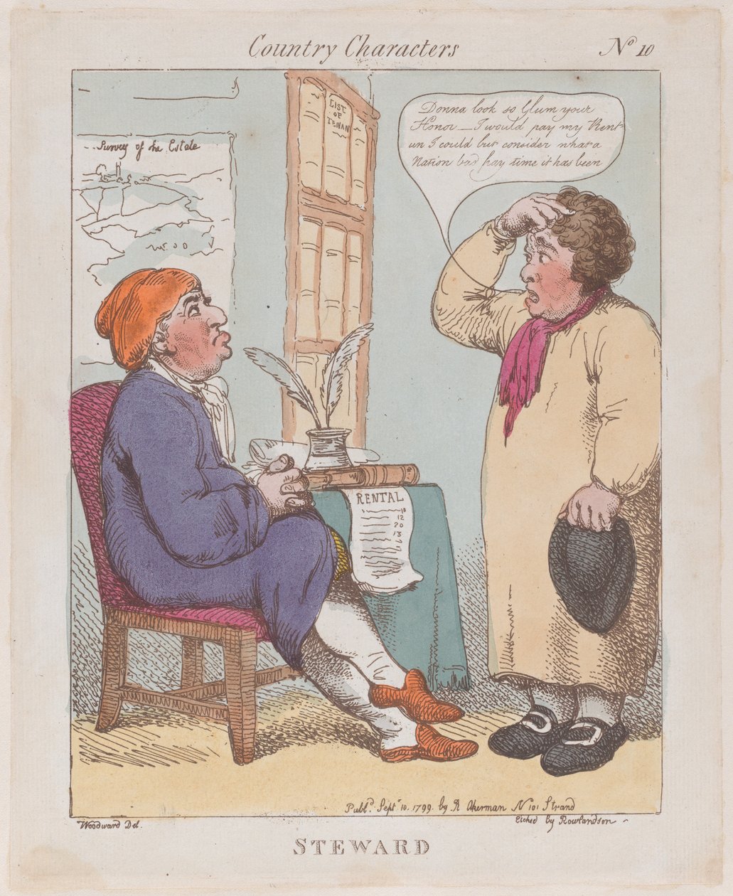 Steward, 1799. szeptember 10., 1799. szeptember 10. alkotó: Thomas Rowlandson