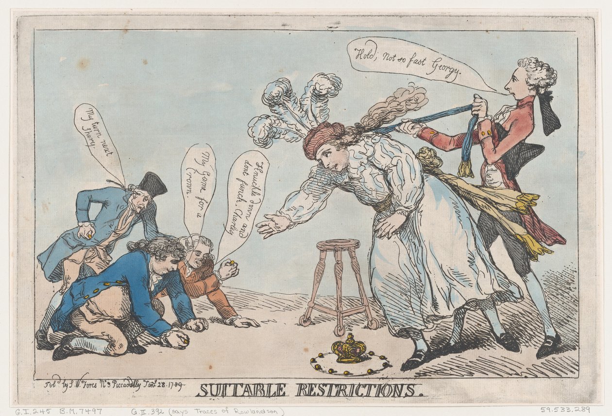 Alkalmas korlátozások, 1789. január 28., 1789. január 28. alkotó: Thomas Rowlandson