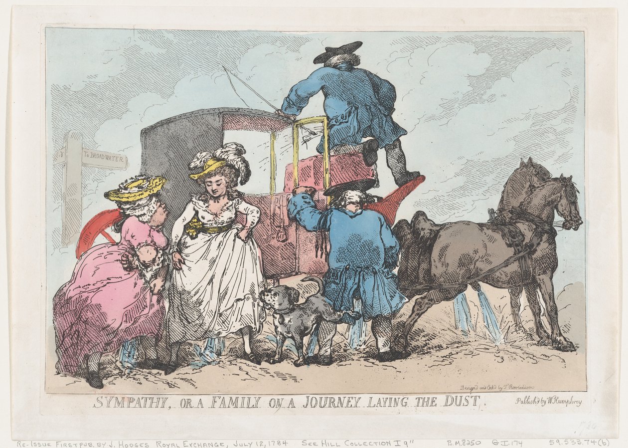 Együttérzés, avagy Egy család poros úton, 1784. július 12., 1784. július 12. alkotó: Thomas Rowlandson