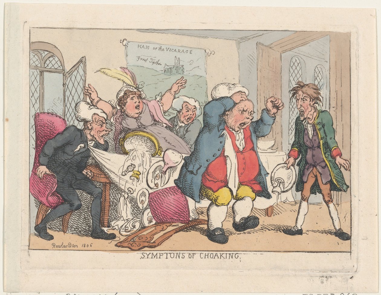 A fulladás tünetei, 1806 pub. 1808. augusztus 25., 1806 pub. 1808. augusztus 25. alkotó: Thomas Rowlandson