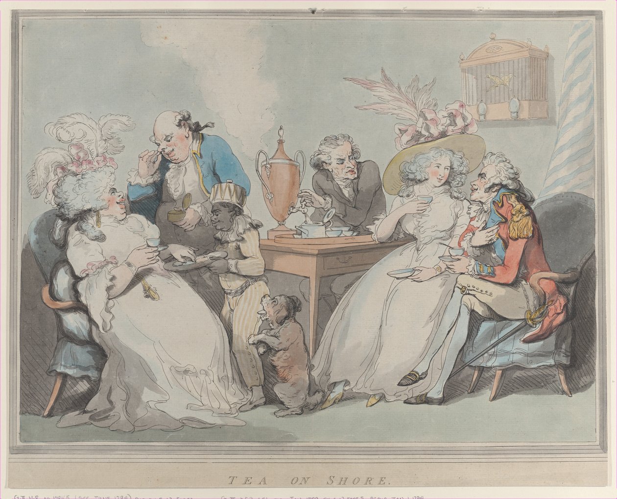 Tea a parton, 1785-94., 1785-94. alkotó: Thomas Rowlandson