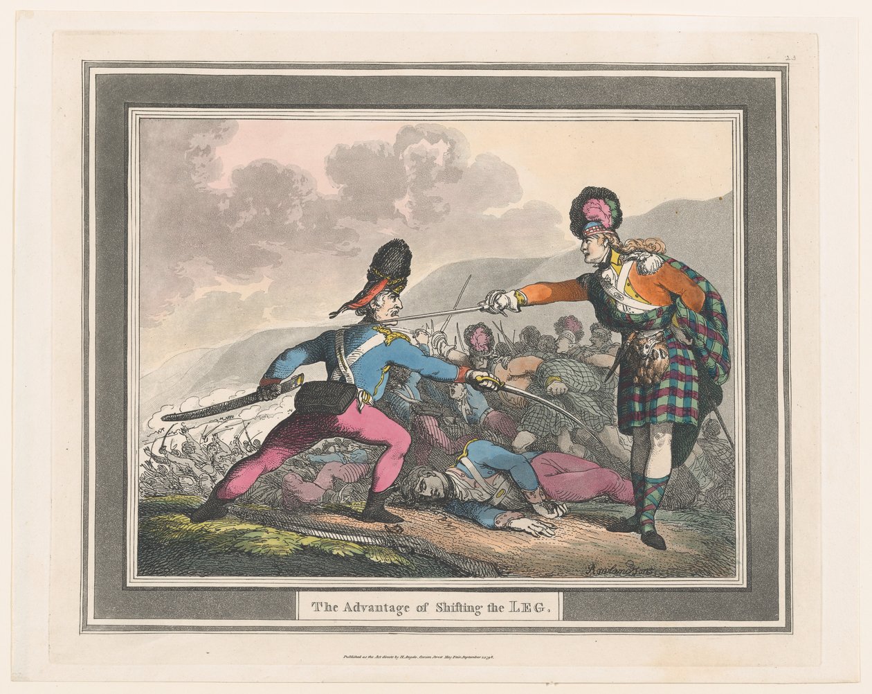A lábváltás előnyei, 1798. szeptember, 1798. szeptember. alkotó: Thomas Rowlandson