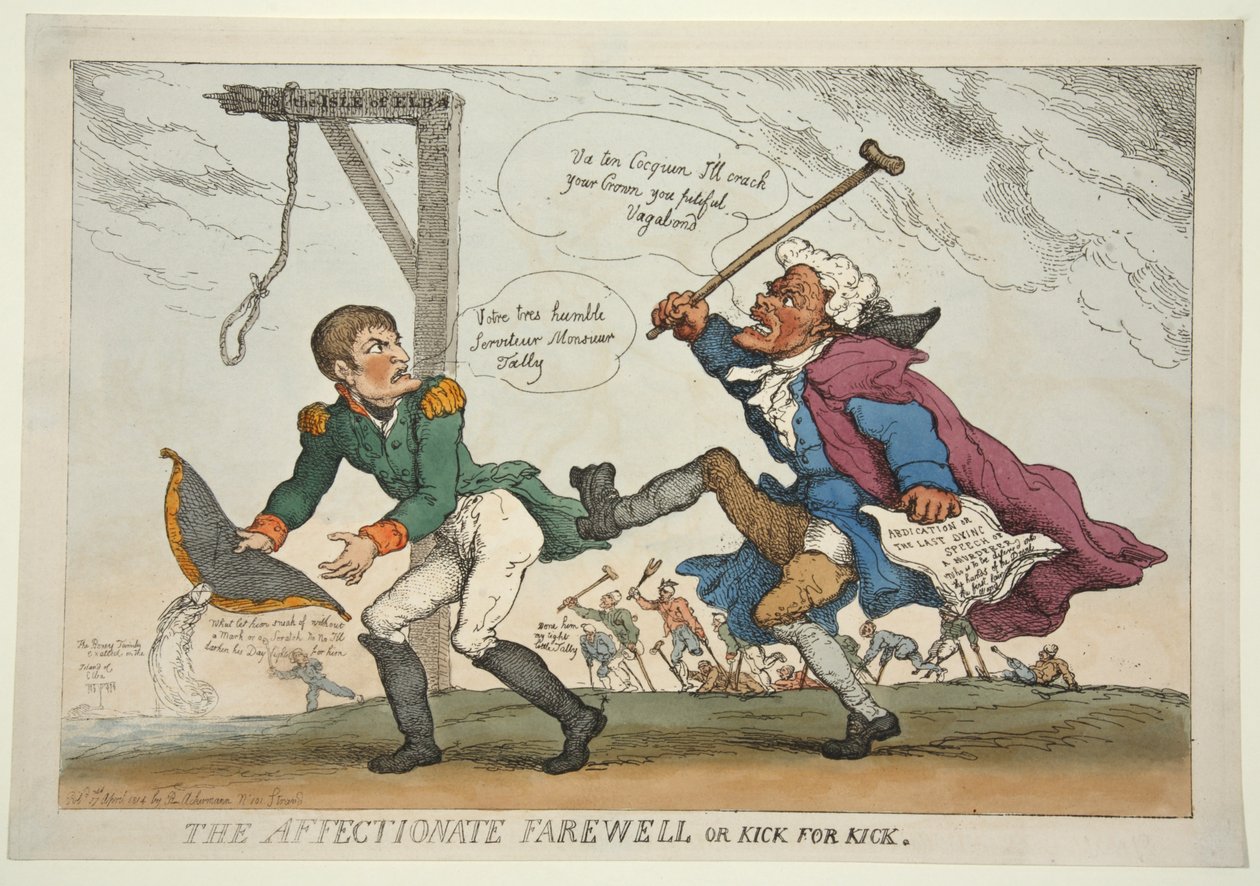 The Affectionate Farewell vagy Kick for Kick, kocsma. 1814 (kézzel színezett metszet) alkotó: Thomas Rowlandson