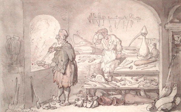 Az alkimista (akvarell papíron) alkotó: Thomas Rowlandson