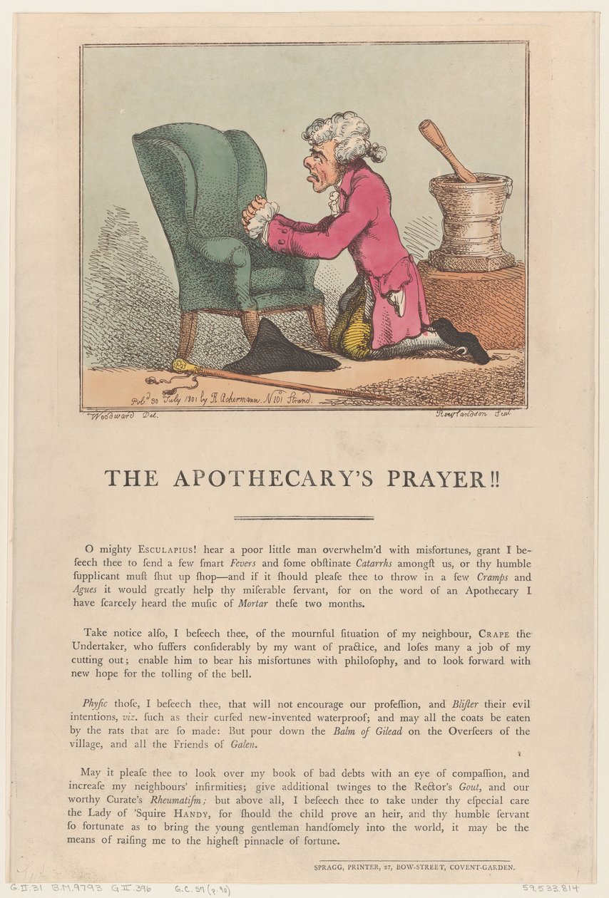 A patikus imája!!, 1801. július 30., 1801. július 30. alkotó: Thomas Rowlandson