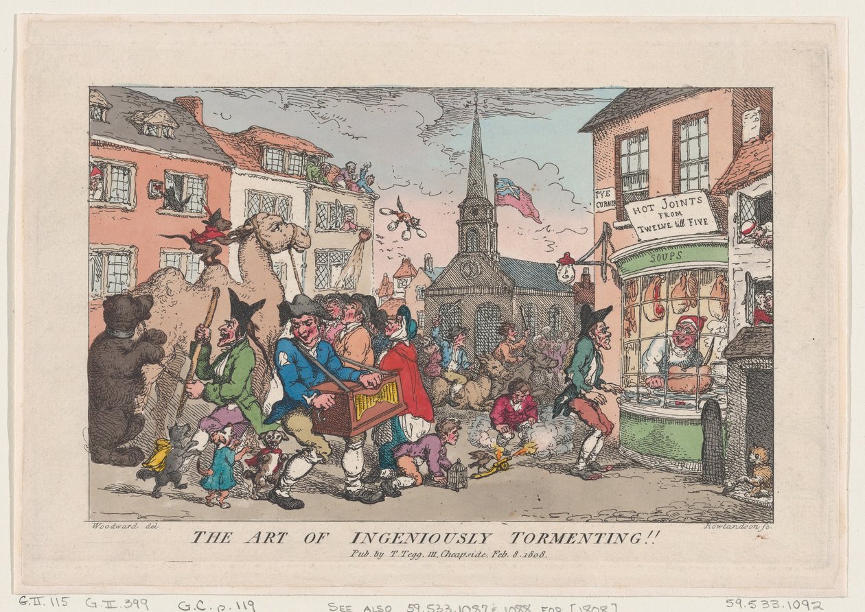 A leleményes gyötrődés művészete, 1808. február 8., 1808. február 8. alkotó: Thomas Rowlandson