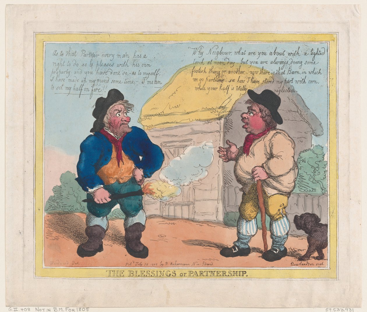 A partnerség áldásai, 1805. július 28., 1805. július 28. alkotó: Thomas Rowlandson
