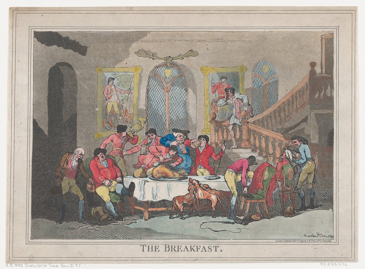 A reggeli, 1789. február 1., 1789. február 1. alkotó: Thomas Rowlandson