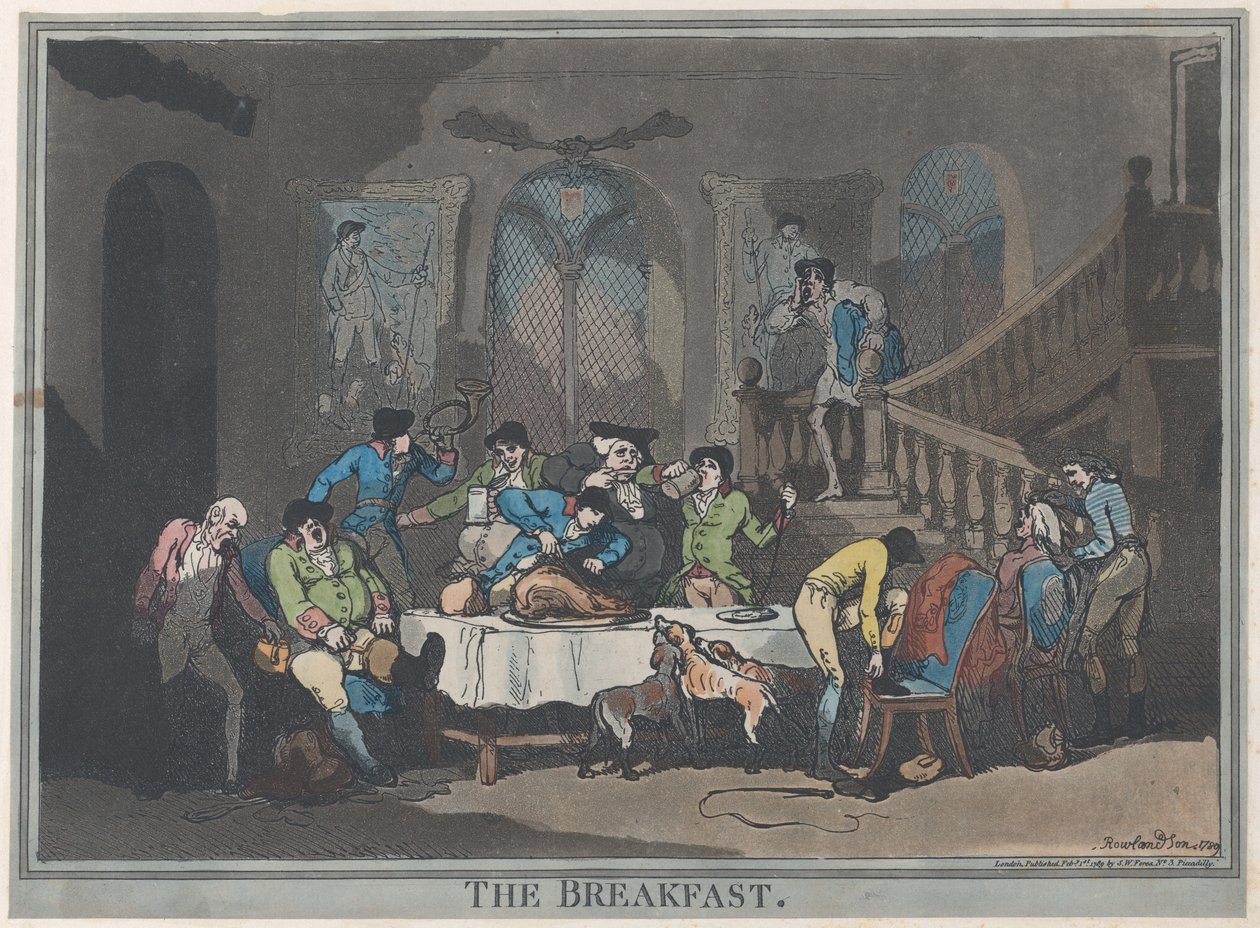 A reggeli, 1789. február 1., 1789. február 1. alkotó: Thomas Rowlandson